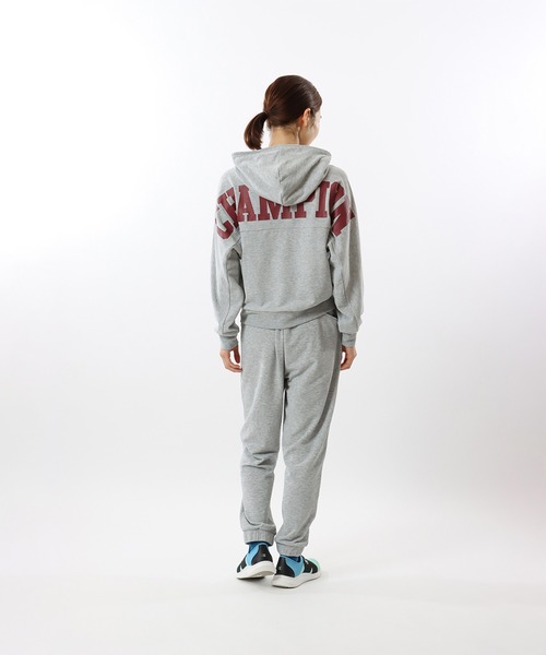 Champion(チャンピオン)の「【Champion/チャンピオン】レディース スポーツ テックウィーブ テリー フーデッドスウェットシャツ(パーカー・レディース・グレー/ブラック・LARGE/MEDIUM)」の16枚目の写真