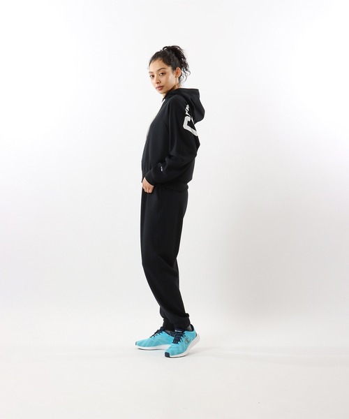 Champion(チャンピオン)の「【Champion/チャンピオン】レディース スポーツ テックウィーブ テリー フーデッドスウェットシャツ(パーカー・レディース・グレー/ブラック・LARGE/MEDIUM)」の3枚目の写真