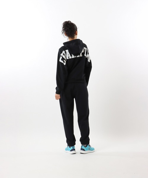 Champion(チャンピオン)の「【Champion/チャンピオン】レディース スポーツ テックウィーブ テリー フーデッドスウェットシャツ(パーカー・レディース・グレー/ブラック・LARGE/MEDIUM)」の4枚目の写真
