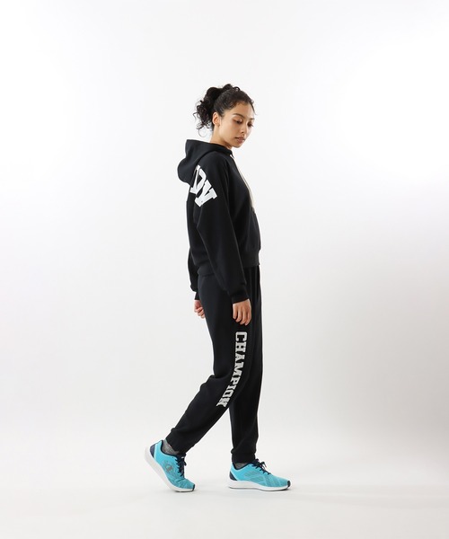 Champion(チャンピオン)の「【Champion/チャンピオン】レディース スポーツ テックウィーブ テリー フーデッドスウェットシャツ(パーカー・レディース・グレー/ブラック・LARGE/MEDIUM)」の5枚目の写真