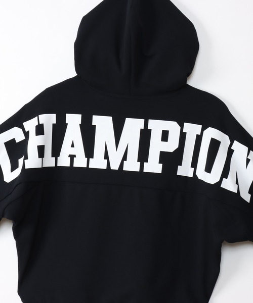 Champion(チャンピオン)の「【Champion/チャンピオン】レディース スポーツ テックウィーブ テリー フーデッドスウェットシャツ(パーカー・レディース・グレー/ブラック・LARGE/MEDIUM)」の11枚目の写真