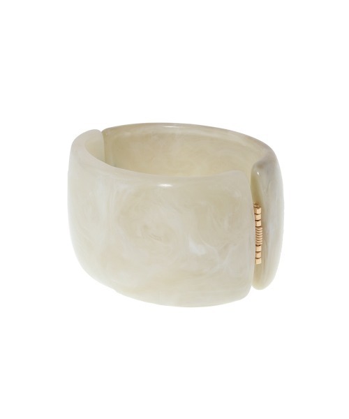 CLANE(クラネ)の「MARBLE WIDE BANGLE(バングル/リストバンド・レディース・ブラウン/アイボリー・FREE)」の3枚目の写真