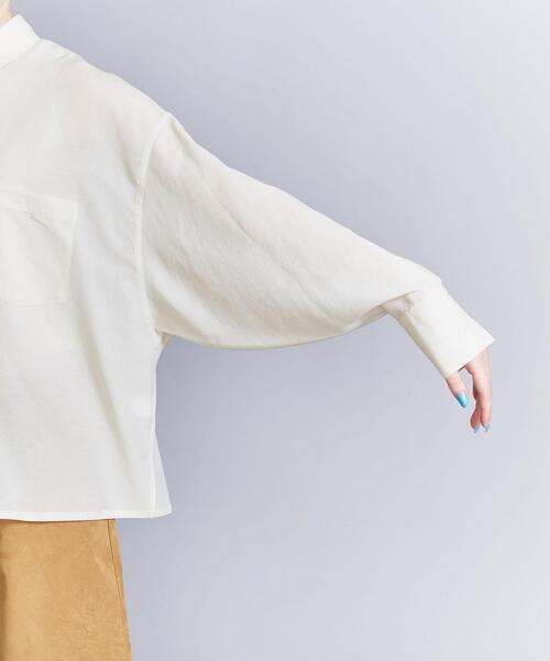 BEAUTY&YOUTH UNITED ARROWS(ビューティーアンドユースユナイテッドアローズ)の「バックタック ドルマンスリーブシャツ -ウォッシャブル-(シャツ/ブラウス・レディース・ダークグレー/ナチュラル/ライトブルー・FREE)」の9枚目の写真