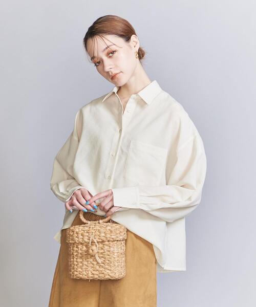 BEAUTY&YOUTH UNITED ARROWS(ビューティーアンドユースユナイテッドアローズ)の「バックタック ドルマンスリーブシャツ -ウォッシャブル-(シャツ/ブラウス・レディース・ダークグレー/ナチュラル/ライトブルー・FREE)」の13枚目の写真