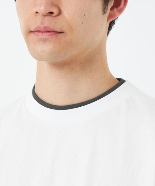 Gramicci（グラミチ）の「【別注】＜GRAMICCI ＞ レイヤード風 Tシャツ カットソー（Tシャツ/カットソー・メンズ・ライトグレー/ネイビー/ホワイト・XL/L/M）」の8枚目の写真