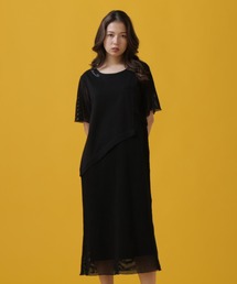 AVIREX | CUT×MESH ONEPIECE/ カットソー×メッシュ ワンピース(ワンピース)