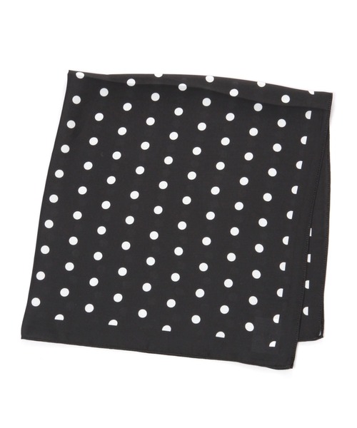 studio CLIP（スタディオクリップ）の「ドットプリントスカーフ《オケージョンライン》（ストール/ショール・レディース・ブラック/アイボリー・FREE）」の2枚目の写真
