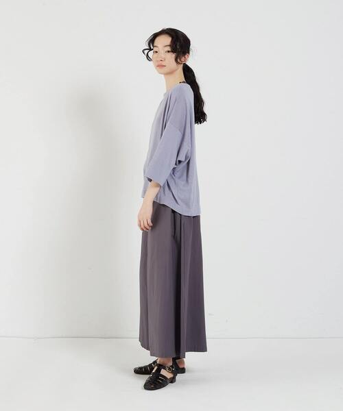 conges payes ADIEU TRISTESSE（コンジェ ペイエ アデュートリステス）の「リネンコットン天竺ボートネックプルオーバー（ニット/セーター・レディース・ロイヤルブルー/チャコール/ブルーグレー・FREE）」の20枚目の写真