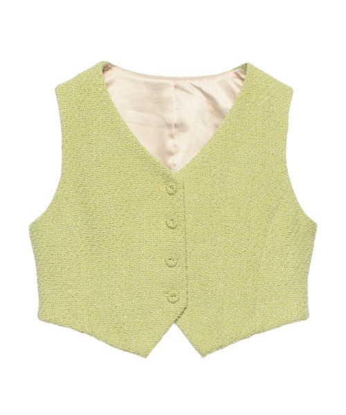 EIMY ISTOIRE（エイミーイストワール）の「コンパクトツイードベスト（ベスト・レディース・ホワイト/ピンク/ラベンダー/グリーン系その他・FREE）」の14枚目の写真