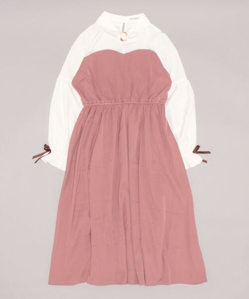 axes femme（アクシーズファム）の「チェック切替ビスチェワンピース（ワンピース・レディース・ブラック/ピンク/ラベンダー・FREE）」の6枚目の写真