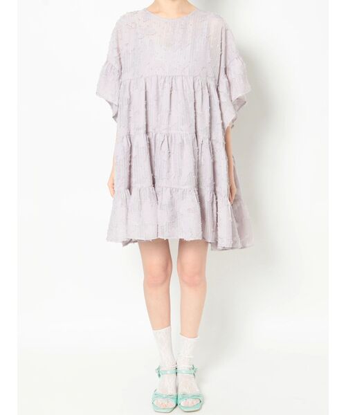 merry jenny（メリージェニー）の「fluffyシアーティアードミニワンピース（ワンピース・レディース・ブラック/アイボリー/ラベンダー・FREE）」の19枚目の写真