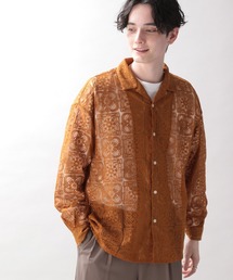 RAGEBLUE | オープンカラーレースシャツ(シャツ/ブラウス)