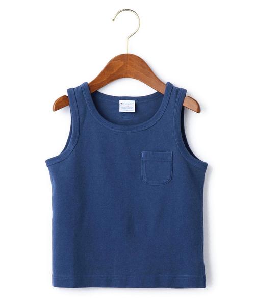 Champion（チャンピオン）の「Champion サキゾメポケット タンクトップ◆（タンクトップ・キッズ・ピンク/イエロー/ネイビー・100cm/110cm/130cm/120cm）」の2枚目の写真