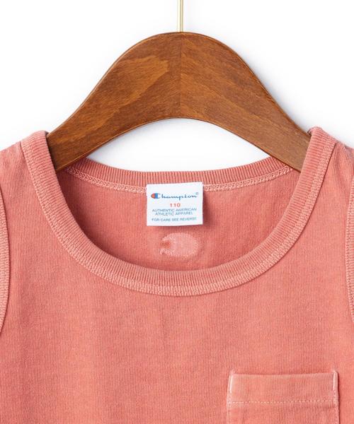 Champion（チャンピオン）の「Champion サキゾメポケット タンクトップ◆（タンクトップ・キッズ・ピンク/イエロー/ネイビー・100cm/110cm/130cm/120cm）」の5枚目の写真