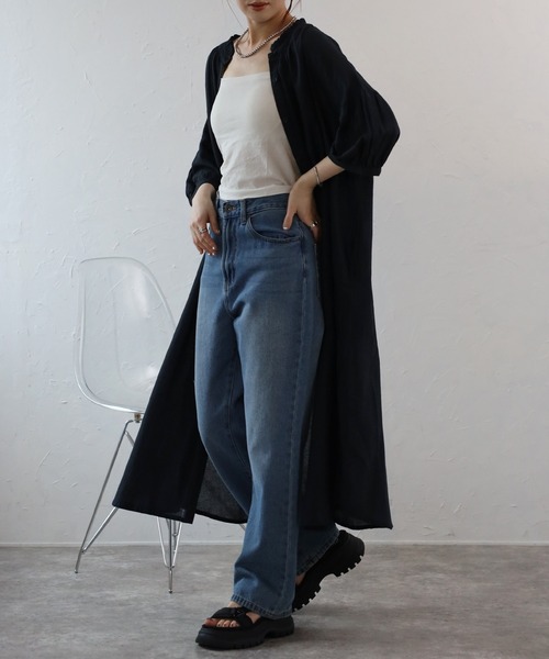 ⭐️お値下げしました！ フランス、貴重な藍染めヴィンテージ　 ワンピース風シャツ ⭐️お値下げしました！ フランス、貴重な藍染めヴィンテージ