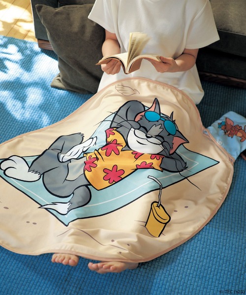 非売品ブランケッと 公式】TOM and JERRY 巾着付きブランケット（ブランケット