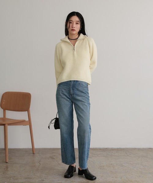 attiree(アティレー)の「【程よいルーズ感と履き心地にこだわった大人ストレートデニムパンツ】ハイウエストストレートデニムパンツ(デニムパンツ・レディース・ブルー系その他/ブルー/ライトブルー・LARGE/MEDIUM/SMALL/X-SMALL)」の14枚目の写真