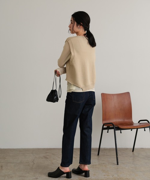 attiree(アティレー)の「【程よいルーズ感と履き心地にこだわった大人ストレートデニムパンツ】ハイウエストストレートデニムパンツ(デニムパンツ・レディース・ブルー系その他/ブルー/ライトブルー・LARGE/MEDIUM/SMALL/X-SMALL)」の10枚目の写真
