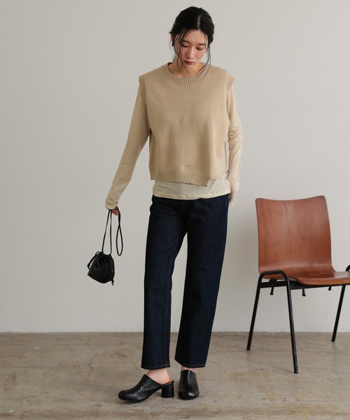attiree(アティレー)の「【程よいルーズ感と履き心地にこだわった大人ストレートデニムパンツ】ハイウエストストレートデニムパンツ(デニムパンツ・レディース・ブルー系その他/ブルー/ライトブルー・LARGE/MEDIUM/SMALL/X-SMALL)」の9枚目の写真