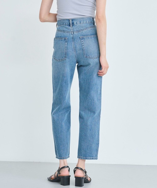 【週末限定価格】 jeansハイライズルーズ　ストレートデニム　夏 試着対象】atelier SOMETHING スーパーハイライズワイド