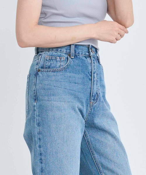 【大人気】sandro ハイウエスト ストレートジーンズ デニム SANDRO ハイライズ ストレートジーンズ | ブルー | FARFETCH JP