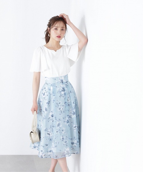 PROPORTION BODY DRESSING(プロポーションボディドレッシング)の「ニュアンスカラーシアーフラワースカート / 1213220500(スカート・レディース・ブラウン/グリーン/ダークグレー・X-SMALL/MEDIUM/SMALL)」の5枚目の写真