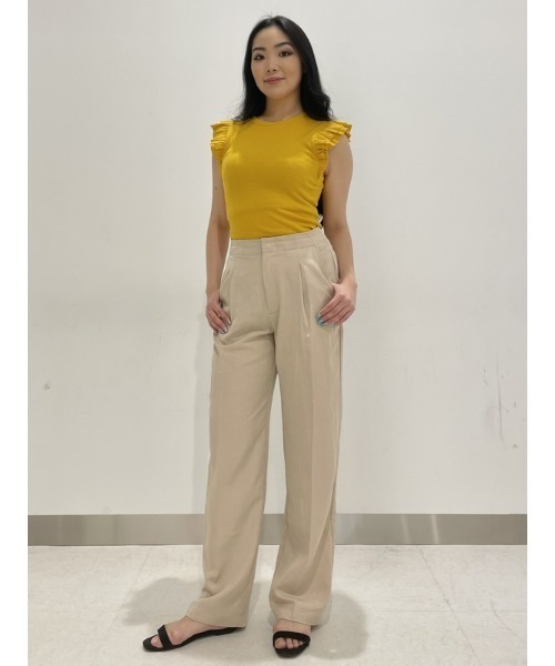 GAP(ギャップ)の「フラッタースリーブ リブトップス(Tシャツ/カットソー・レディース・ブラック/イエロー/パープル系その他/アイボリー・L/S/M/XL/XS/XXS)」の20枚目の写真