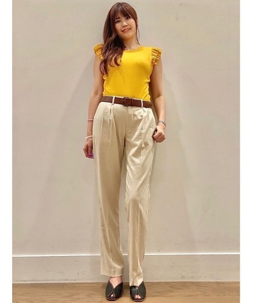 GAP(ギャップ)の「フラッタースリーブ リブトップス(Tシャツ/カットソー・レディース・ブラック/イエロー/パープル系その他/アイボリー・L/S/M/XL/XS/XXS)」の19枚目の写真