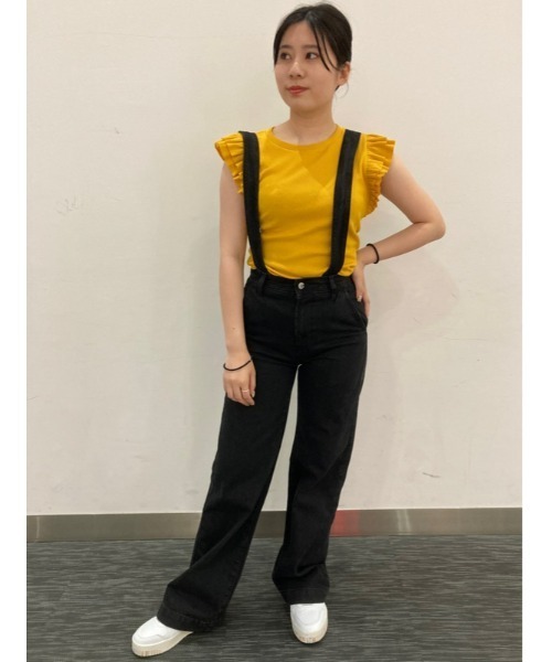 GAP(ギャップ)の「フラッタースリーブ リブトップス(Tシャツ/カットソー・レディース・ブラック/イエロー/パープル系その他/アイボリー・L/S/M/XL/XS/XXS)」の17枚目の写真