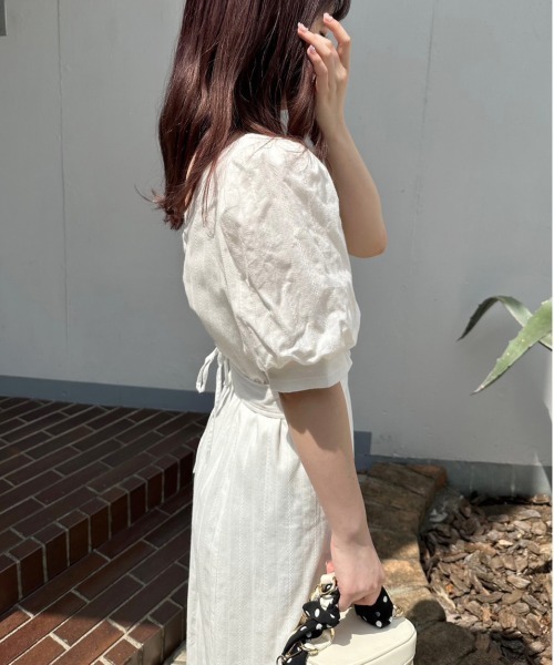 OLIVE des OLIVE（オリーブデオリーブ）の「夏のダブルフロントワンピース　1031090590（ワンピース・レディース・オフホワイト/ブルー/ラベンダー/ブラック・FREE）」の11枚目の写真