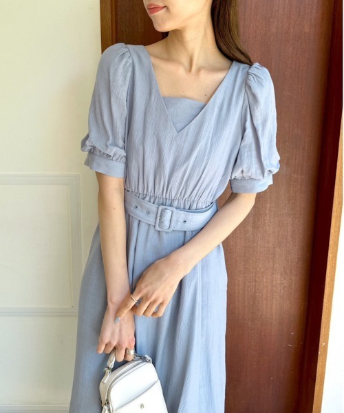 OLIVE des OLIVE（オリーブデオリーブ）の「夏のダブルフロントワンピース　1031090590（ワンピース・レディース・オフホワイト/ブルー/ラベンダー/ブラック・FREE）」の20枚目の写真