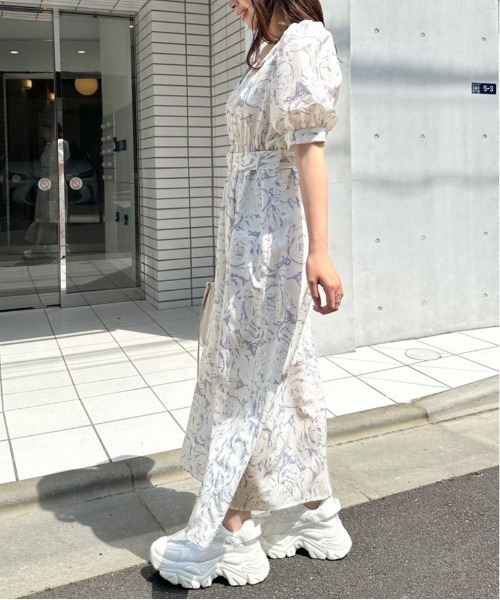 OLIVE des OLIVE（オリーブデオリーブ）の「夏のダブルフロントワンピース　1031090590（ワンピース・レディース・オフホワイト/ブルー/ラベンダー/ブラック・FREE）」の15枚目の写真