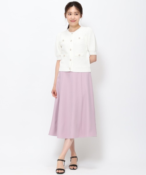 MISCH MASCH(ミッシュマッシュ)の「■2023春夏新作■ツイード5分袖カーディガン/MM328417(カーディガン/ボレロ・レディース・ピンク系/ホワイト/ブラック・M)」の15枚目の写真