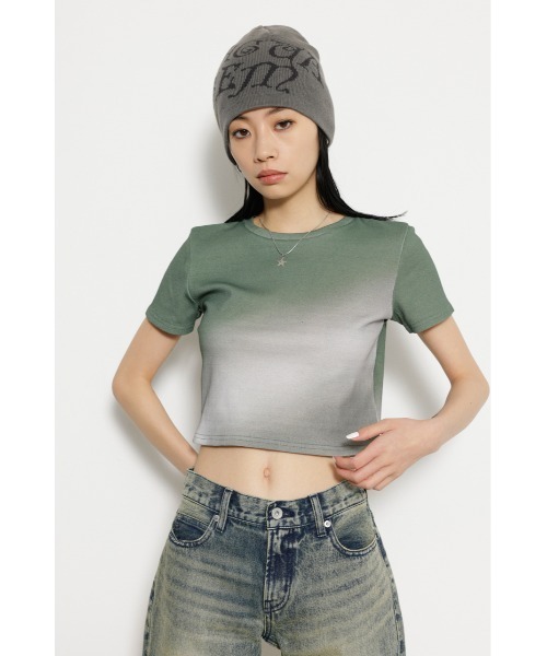 LAGUA GEM(ラグアジェム)の「COLOR PALETTE トップス(Tシャツ/カットソー・レディース・グリーン/ブルー/チャコールグレー・FREE)」の2枚目の写真