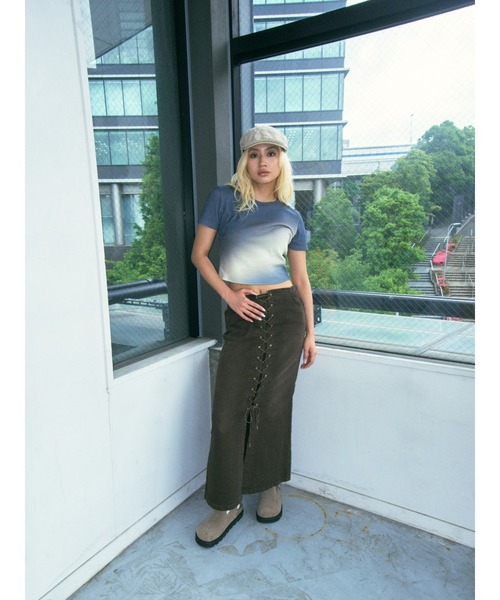 LAGUA GEM(ラグアジェム)の「COLOR PALETTE トップス(Tシャツ/カットソー・レディース・グリーン/ブルー/チャコールグレー・FREE)」の10枚目の写真