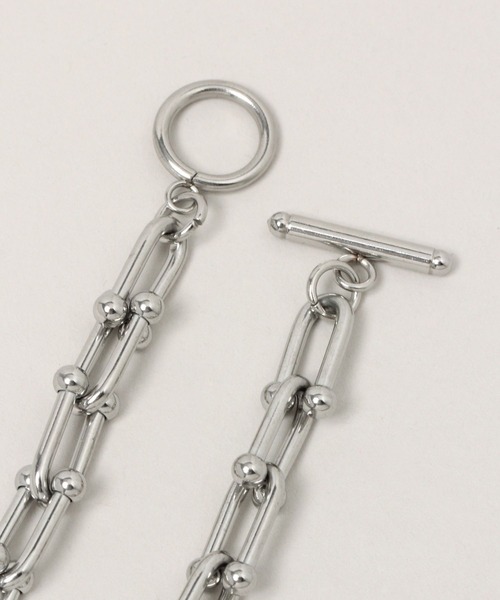 RAGEBLUE（レイジブルー）の「デザインコンビネーションネックレス（ネックレス・メンズ・その他1/ホワイト・FREE）」の4枚目の写真