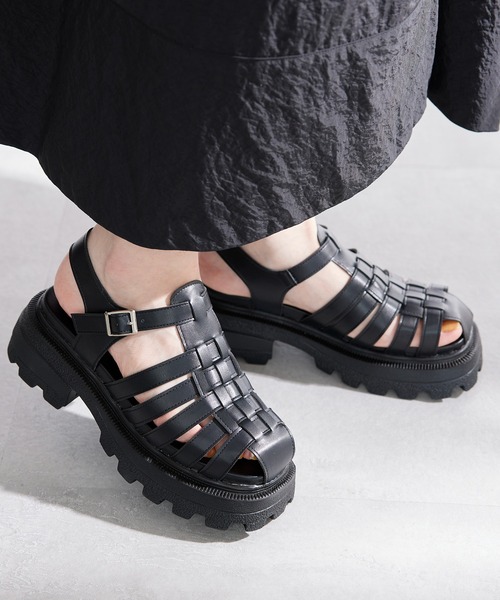 MAISON BREEZE(メゾンブリーズ)の「【MAISON BREEZE】BONVOYAGE 厚底グルカサンダル HRS(サンダル・レディース・ホワイト/ブラック・L/M/LL/S)」の14枚目の写真