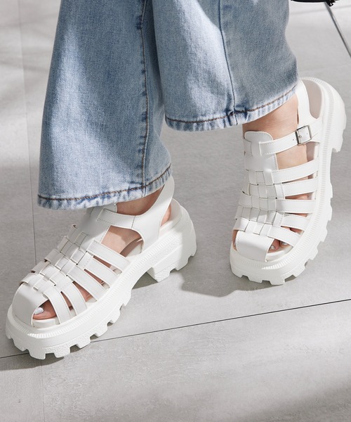 MAISON BREEZE(メゾンブリーズ)の「【MAISON BREEZE】BONVOYAGE 厚底グルカサンダル HRS(サンダル・レディース・ホワイト/ブラック・L/M/LL/S)」の9枚目の写真