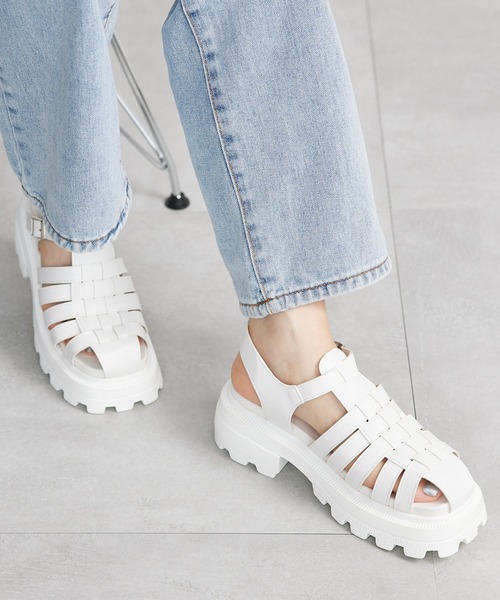 MAISON BREEZE(メゾンブリーズ)の「【MAISON BREEZE】BONVOYAGE 厚底グルカサンダル HRS(サンダル・レディース・ホワイト/ブラック・L/M/LL/S)」の8枚目の写真