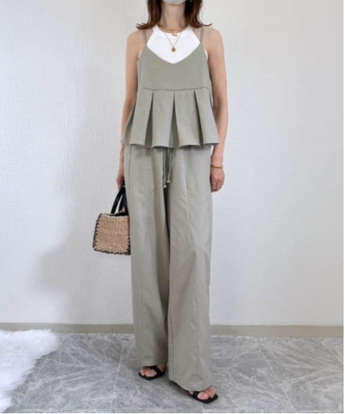 セール】ペプラムキャミセットアップ（セットアップ）｜AMELY