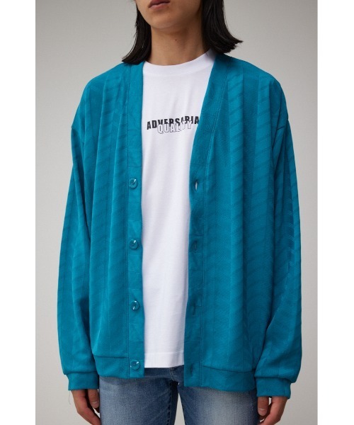 AZUL by moussy（アズールバイマウジー）の「ジオメトリックシアーカットカーディガン（カーディガン/ボレロ・メンズ・ブルー/ブラック/ライトグレー・MEDIUM/LARGE）」の15枚目の写真