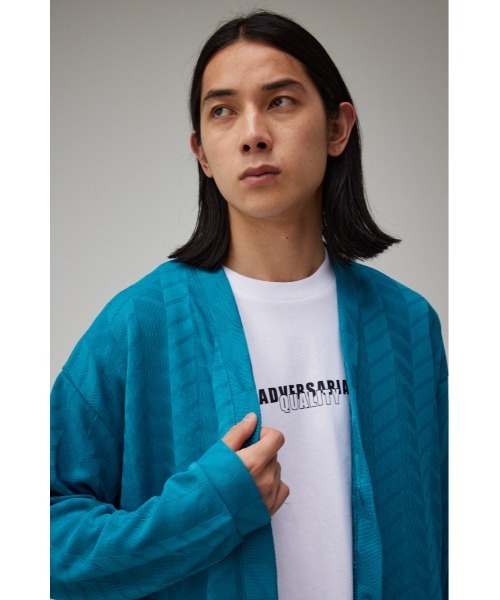 AZUL by moussy（アズールバイマウジー）の「ジオメトリックシアーカットカーディガン（カーディガン/ボレロ・メンズ・ブルー/ブラック/ライトグレー・MEDIUM/LARGE）」の16枚目の写真