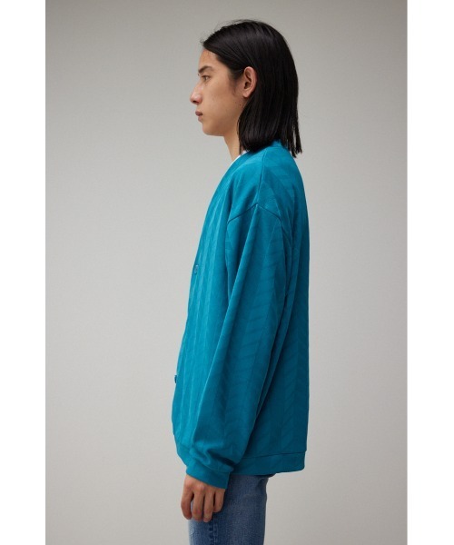 AZUL by moussy（アズールバイマウジー）の「ジオメトリックシアーカットカーディガン（カーディガン/ボレロ・メンズ・ブルー/ブラック/ライトグレー・MEDIUM/LARGE）」の20枚目の写真