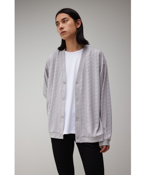 AZUL by moussy（アズールバイマウジー）の「ジオメトリックシアーカットカーディガン（カーディガン/ボレロ・メンズ・ブルー/ブラック/ライトグレー・MEDIUM/LARGE）」の6枚目の写真