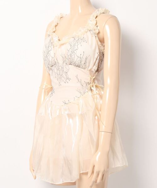 Dita(ディータ)の「チュールスカートワンピースビキニ 水着(水着・レディース・ブラック/ホワイト・M/L)」の3枚目の写真