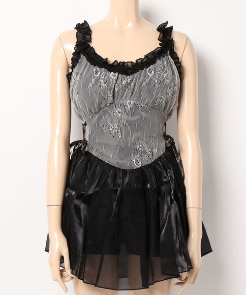 Dita(ディータ)の「チュールスカートワンピースビキニ 水着(水着・レディース・ブラック/ホワイト・M/L)」の14枚目の写真