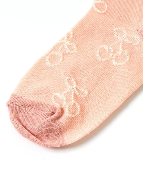 Ampersand(アンパサンド)の「さくらんぼ柄ソックス(ソックス/靴下・キッズ・ラベンダー/アイボリー/ピンク・12/18/24/21/15 )」の4枚目の写真