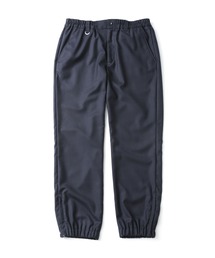 STRETCH WOOL HEM SHIRRING STANDARD EASY PANTS