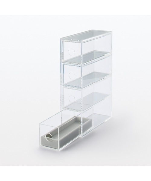 アクリルメガネ・小物ケース 約幅6．7×奥行17．5×高さ25cm