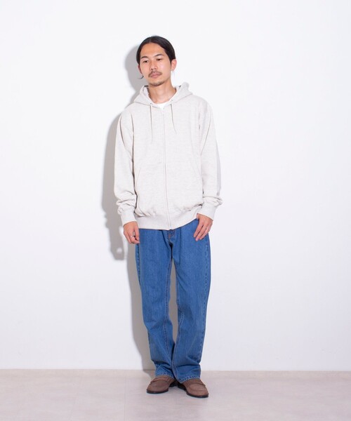 GLOSTER(グロスター)の「【限定展開】【GLOSTER/グロスター】 裏パイル ジップアップパーカー ベーシック(パーカー・メンズ・ブラック/グレー/アイボリー・S/M/L)」の11枚目の写真